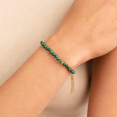 Vioraia Free Emerald Green Beaded Bracelet