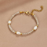 Vioraia Moonstone & Pearl Bead Bracelet