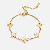 Vioraia White Blossom Petal Bracelet