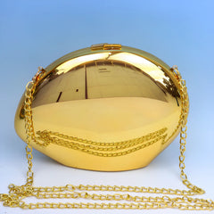 Vioraia Lustre Dome Clutch Bag