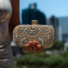 Vioraia Luxurious Flower Clutch Bag