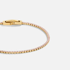 Vioraia Kiera Gold Pink Crystal Bracelet