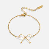 Vioraia Anika Gold Bow Bracelet
