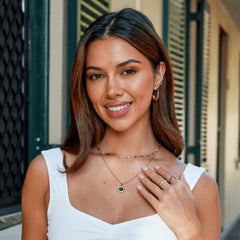 Vioraia Green Aventurine Coin Necklace