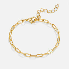 Vioraia 18K Gold Paperclip Charm Bracelet