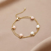 Vioraia Freshwater Pearl Layered Bracelet