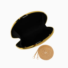 Vioraia Lustre Dome Clutch Bag
