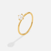 Vioraia Uma Pearl Solitaire Ring