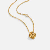 Vioraia Golden Rose Pendant Necklace