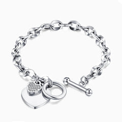 Vioraia Havana Heart Pendant Bracelet