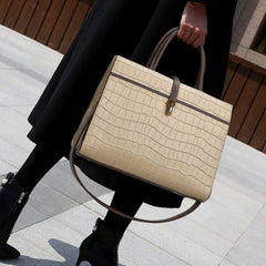 Vioraia Kate Crocodile Pattern Medium Tote Bag