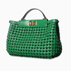 Vioraia Madelynn Braided Tote Bag