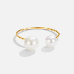 Vioraia Durya Double Pearl Wrap Ring