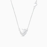 Vioraia Sparkling Heart in Heart Necklace