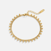 Vioraia Brie Cuban Chain Droplet Bracelet