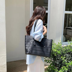 Vioraia Ayla Openwork Tote Bag