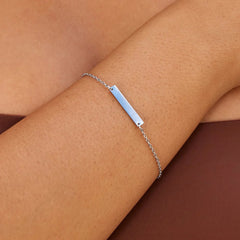 Vioraia Rina Silver Bar Bracelet