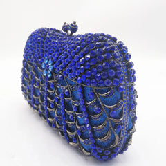 Vioraia (CS) Alyssa Rhinestones Clutch Bag - Blue