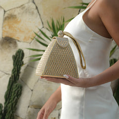 Vioraia Crystal Pyramid Handbag