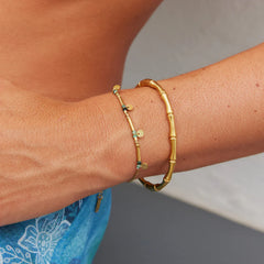 Vioraia Neri Gold Disc Bracelet