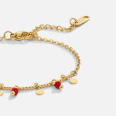 Vioraia Ruby Red Bead Bracelet