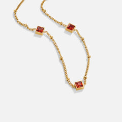 Vioraia Alberta Red Crystal Necklace