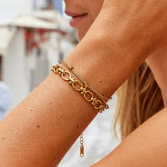 Vioraia Gold Link Chain Bracelet