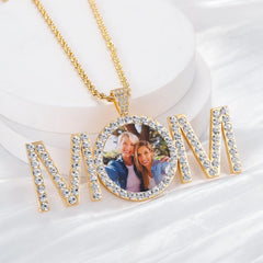 Vioraia Sparkling Mom Photo Necklace