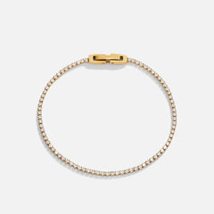 Vioraia Niyah White Crystal Gold Bracelet