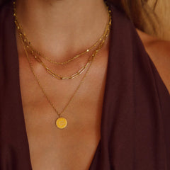 Vioraia Geya Coin Layered Necklace