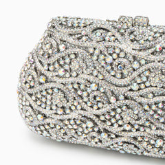 Vioraia Juliet Rhinestones Clutch Bag - Silver