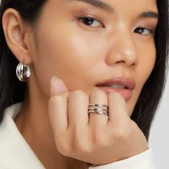 Vioraia Kiya Layered Silver Ring