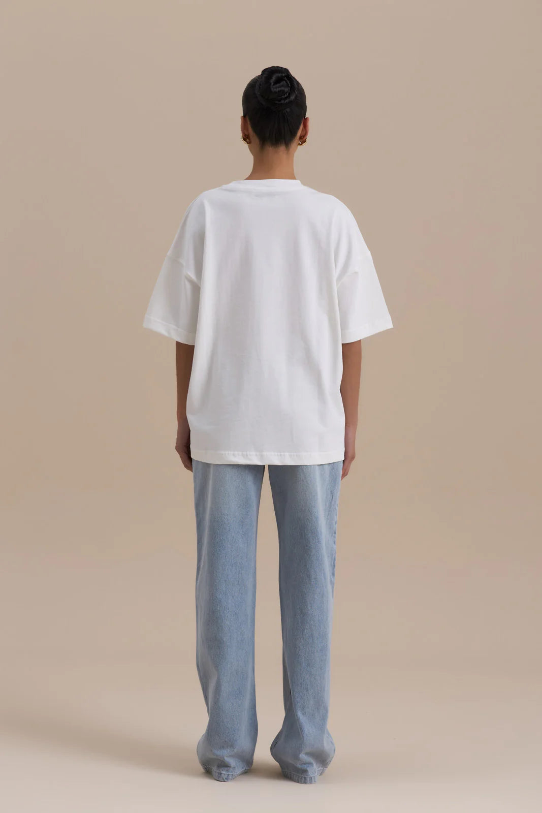 WANDER OVERSIZED T-SHIRT | WHITE + CHOCOLATE