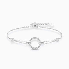 Vioraia Scintillante Open Circle Pendant Bracelet