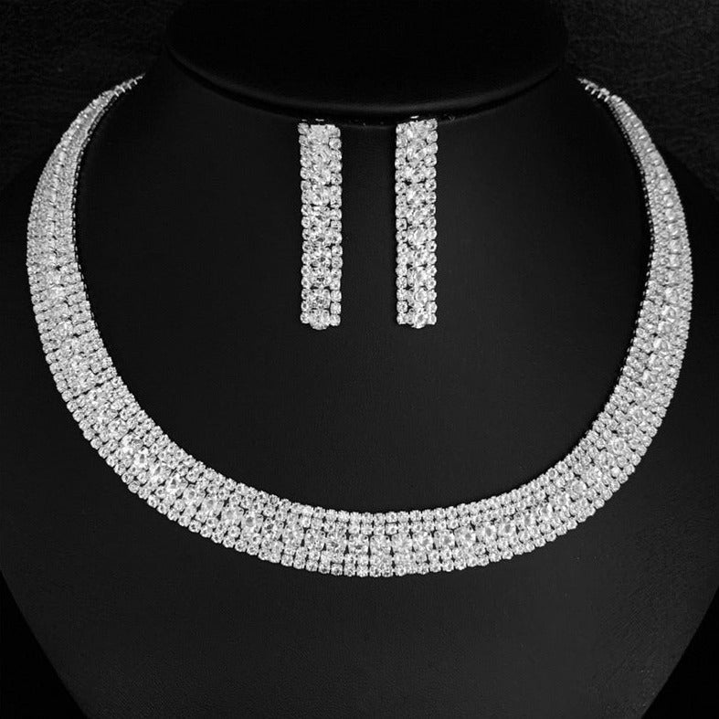 Vioraia Luxury Rhinestones Jewelry Set