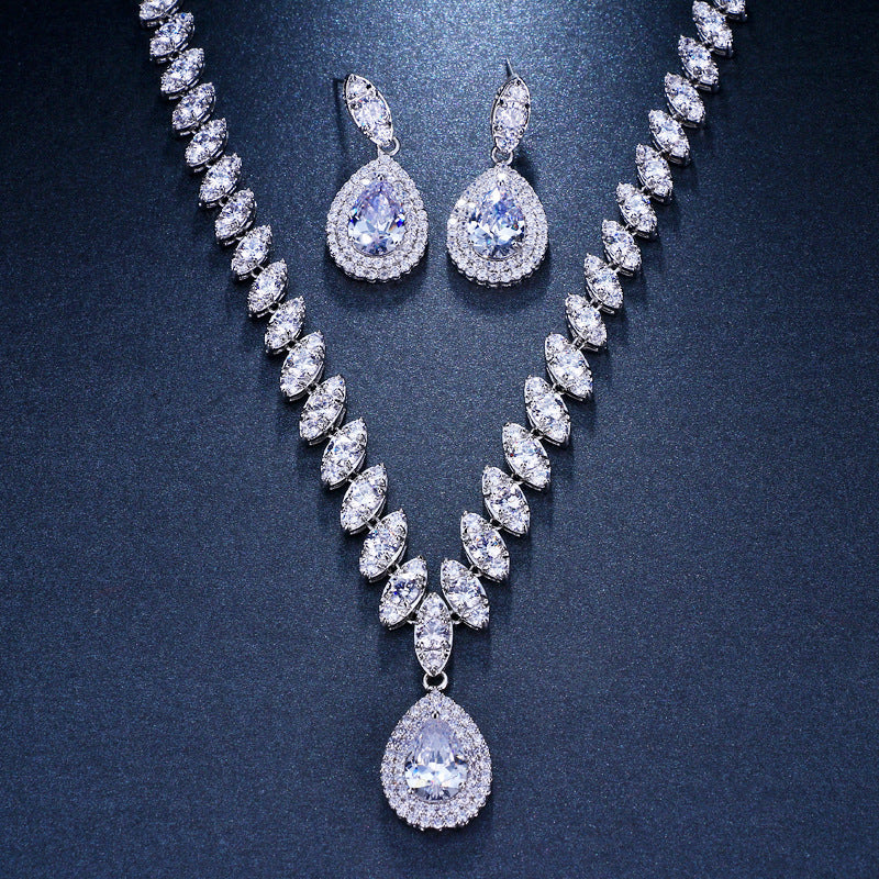 Vioraia Dainty Droplet Gemstone Jewelry Set