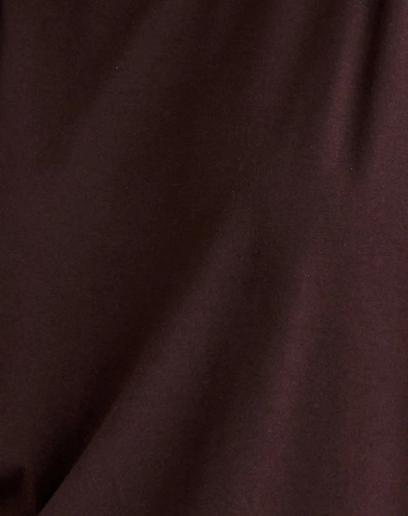 Sybe Long Sleeve Mini Dress in Bitter Chocolate