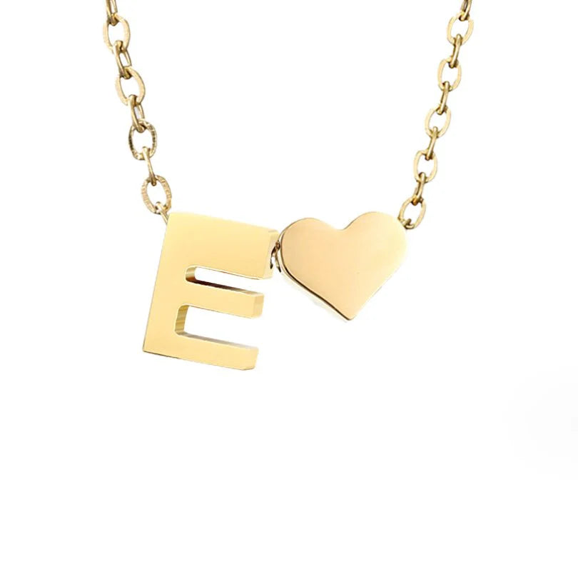 Vioraia Forever Love & Letter Gold Necklace