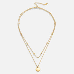 Vioraia Layered Disc Necklace