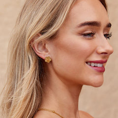 Vioraia Golden Clover Earrings