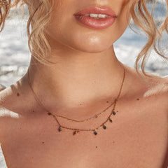 Vioraia Olivia Blue Droplet Necklace