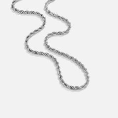 Vioraia Calla Silver Twisted Chain Necklace