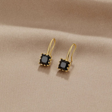 Vioraia Piper Black Crystal Drop Earrings