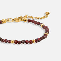 Vioraia Red Garnet Bead Bracelet