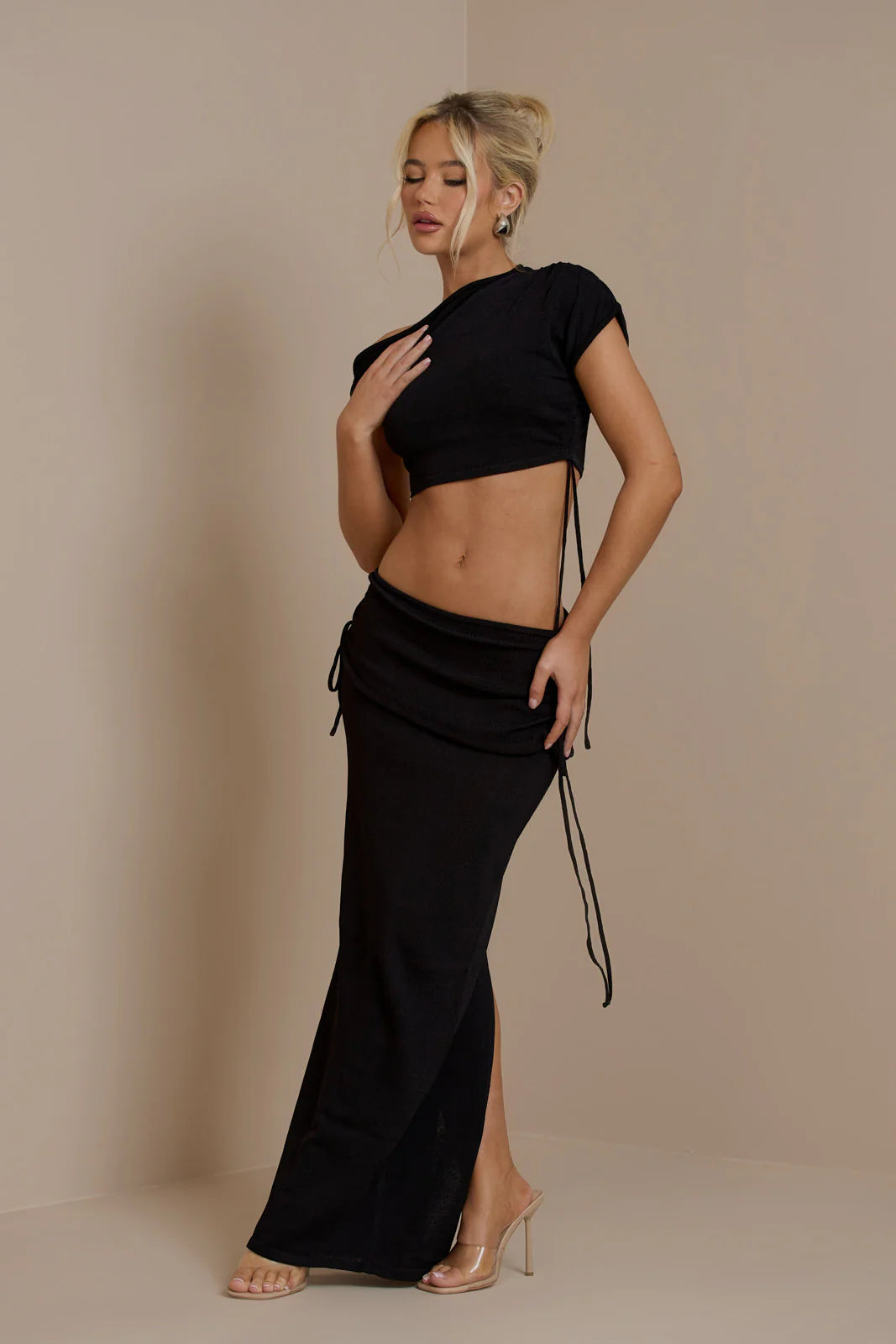 YRIS KNIT CO-ORD | BLACK - SALE