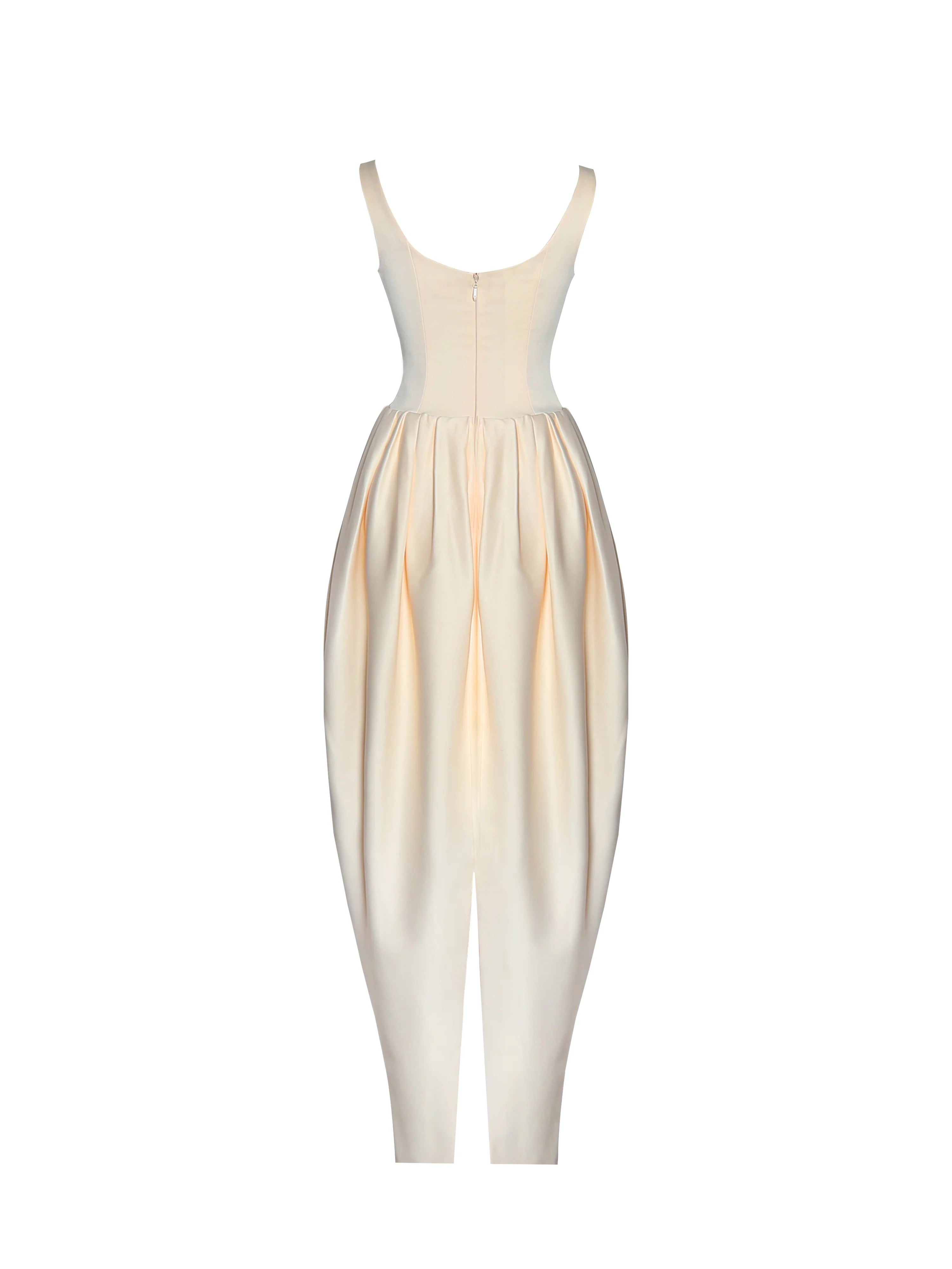 Udana Butter Yellow Drop Waist Tulip Gown