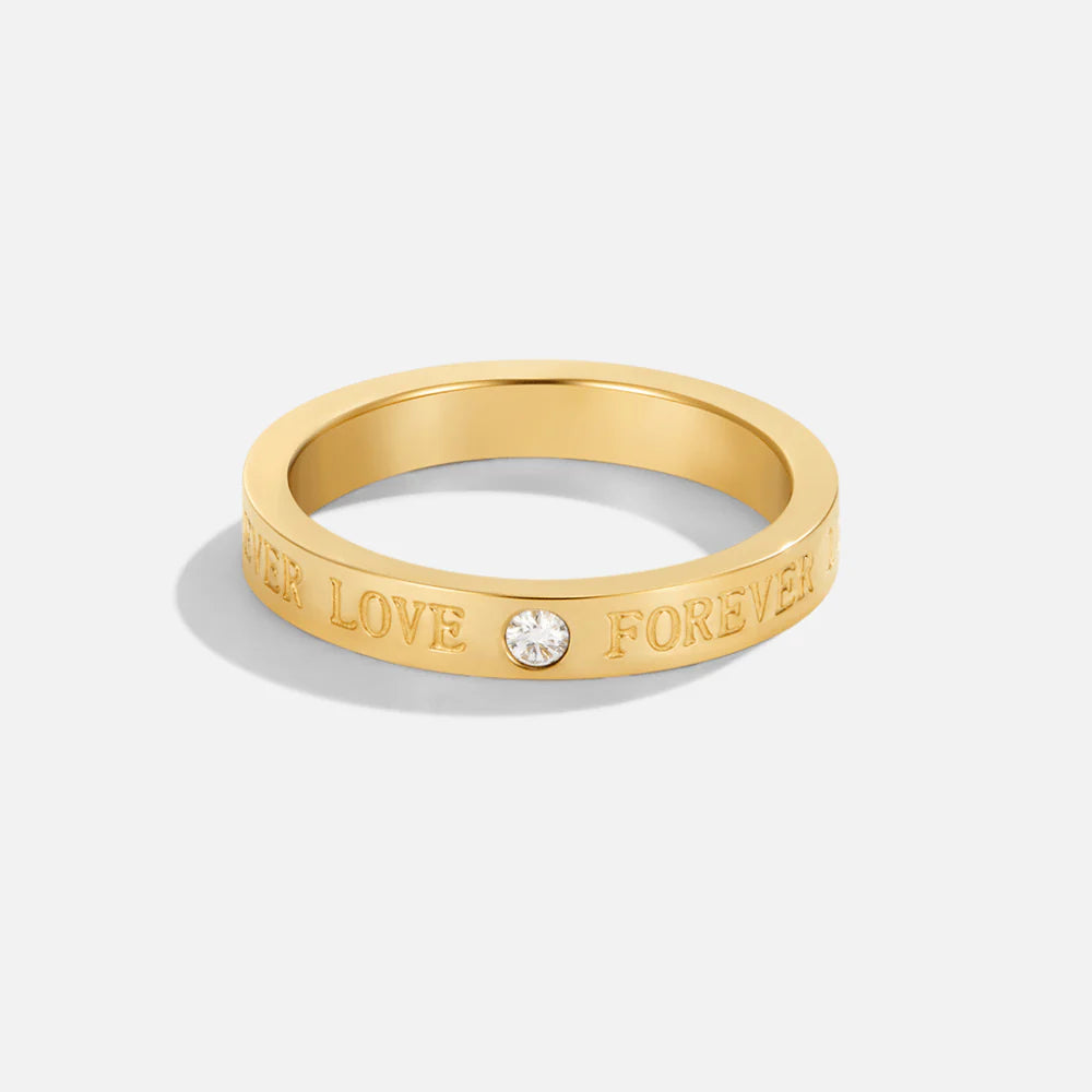 Vioraia Forever Love Crystal Gold Ring