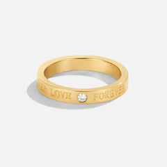 Vioraia Forever Love Crystal Gold Ring