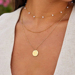 Vioraia Gold Coin Necklace