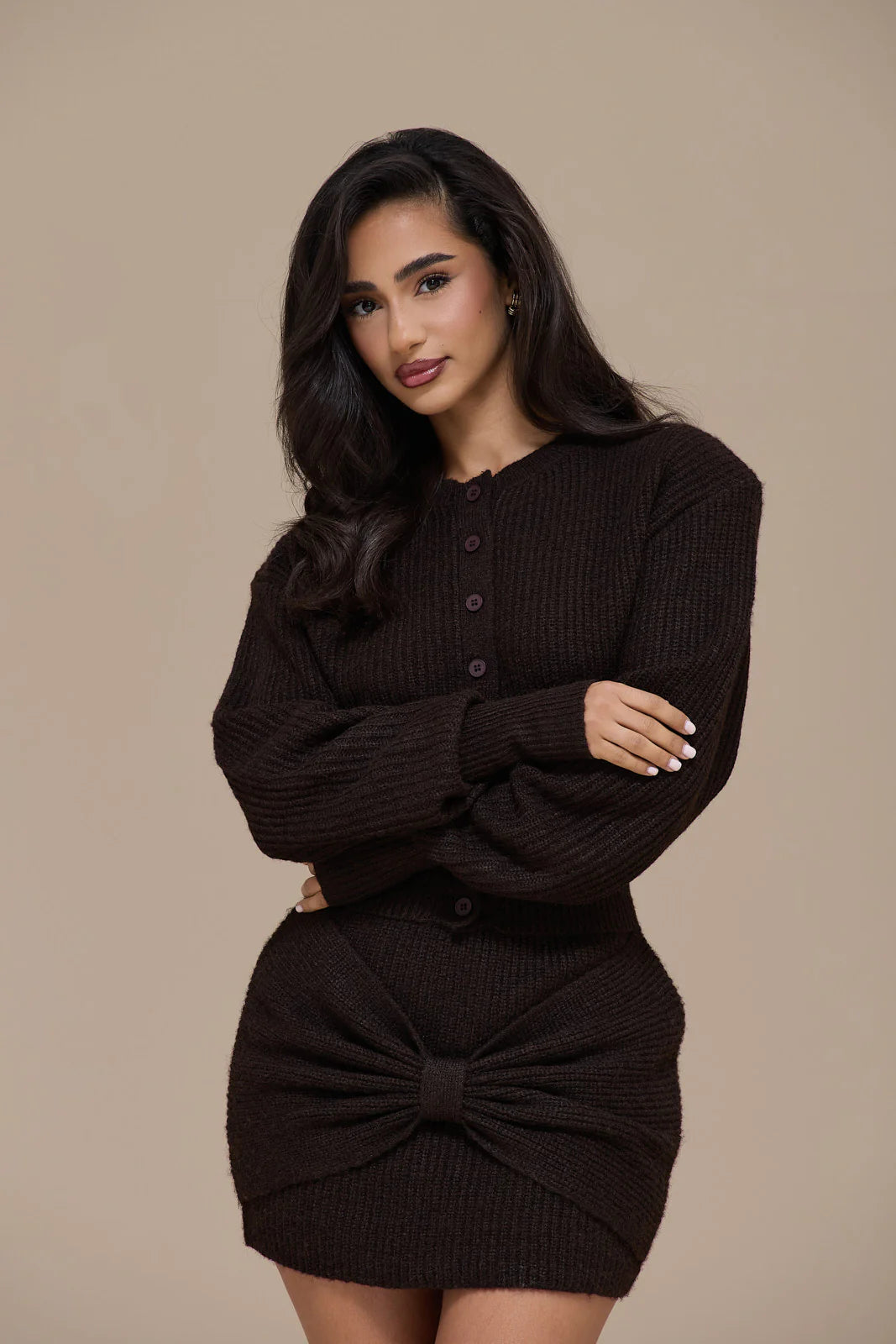 BEAU CARDIGAN | BROWN